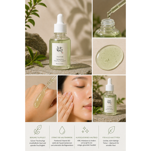 Beauty of Joseon Calming Serum: Green Tea + Panthenol – Beruhigendes Serum, 30 ml - alta-beauty.com