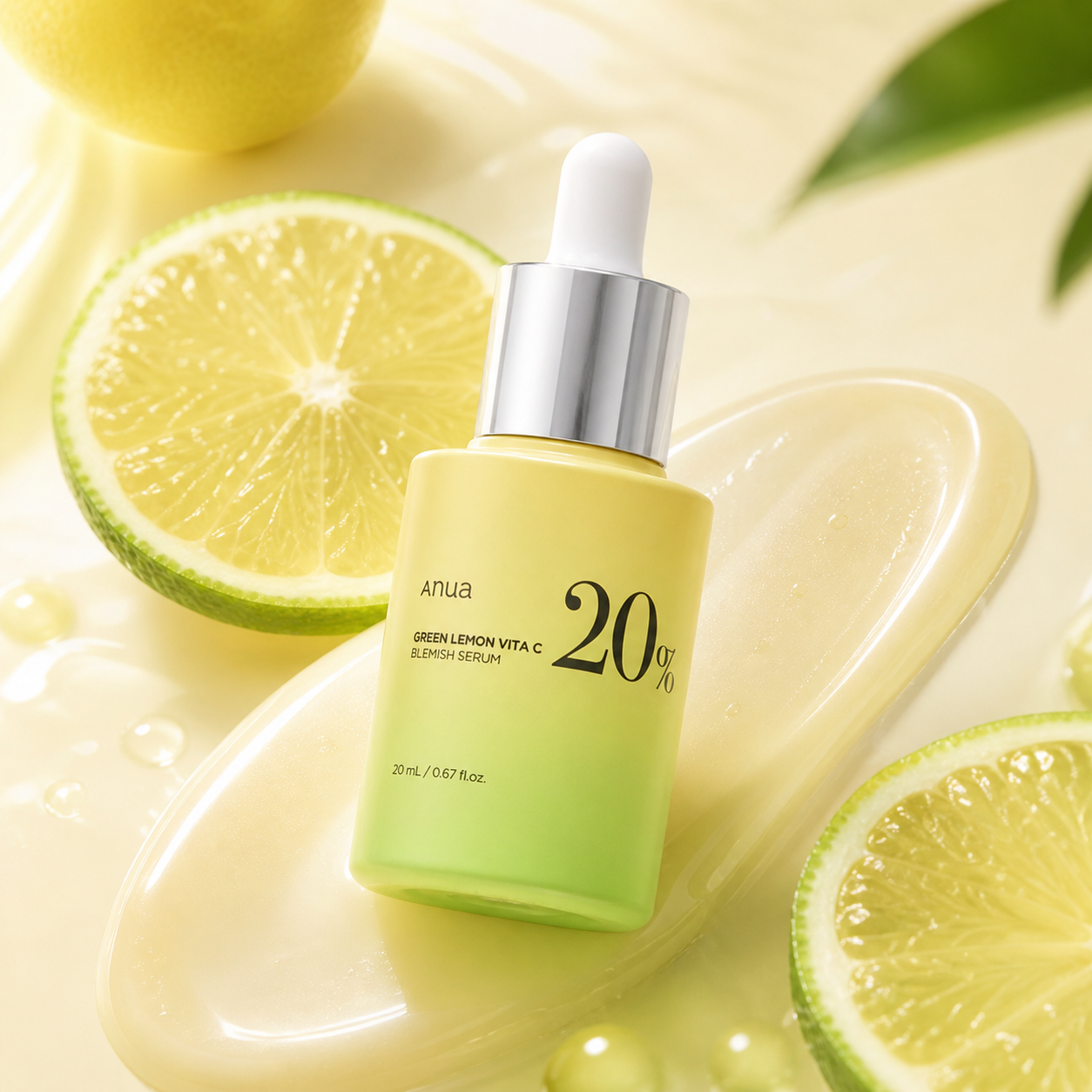 Anua Green Lemon Vitamin C Blemish Serum – Aufhellendes Brightening Serum, 20 ml