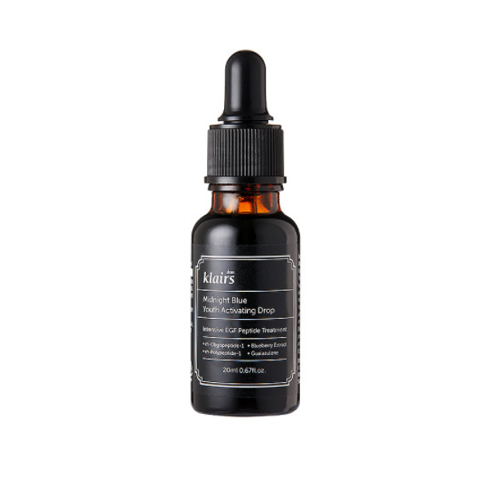 KLAIRS Midnight Blue Youth Activating Drop 20ml – Anti-Aging Guaiazulen Peptide