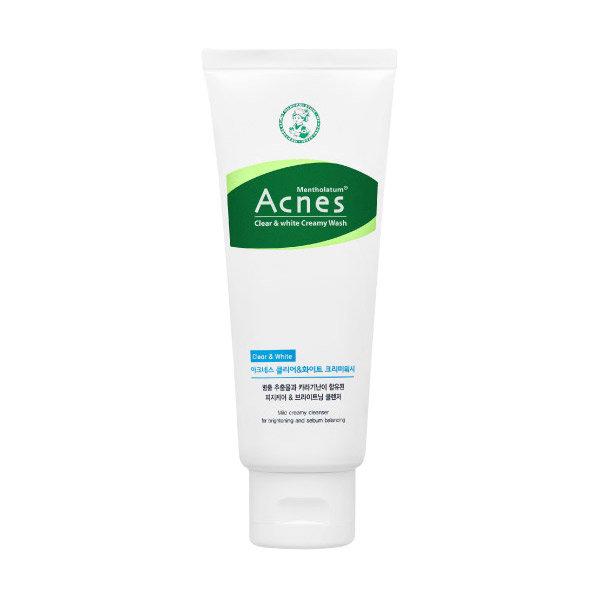 Acnes Clear and White Creamy Wash 100g – cremiger aufhellender Anti-Akne Reiniger