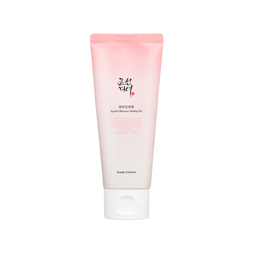 Beauty of Joseon Apricot Blossom Peeling Gel 100ml in light pink tube with white cap, featuring Korean and English product labels
