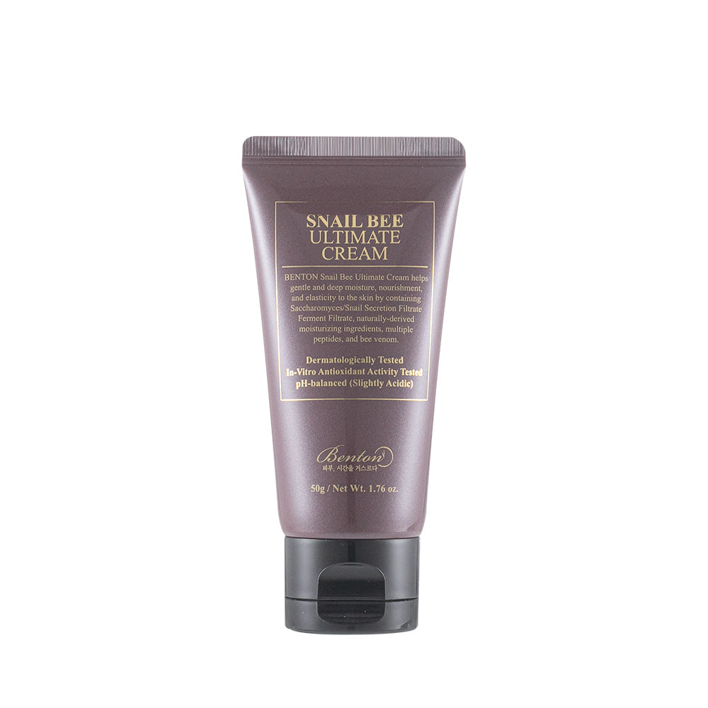 Benton Snail Bee Ultimate Cream Textur – Creme auf Haut aufgetragen