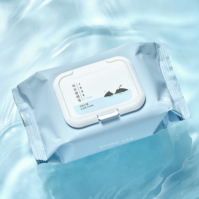 Round Lab 1025 Dokdo Cleansing Tissue 30 Stück – feuchtigkeitsreiche Reinigungstücher Tiefseewasser
