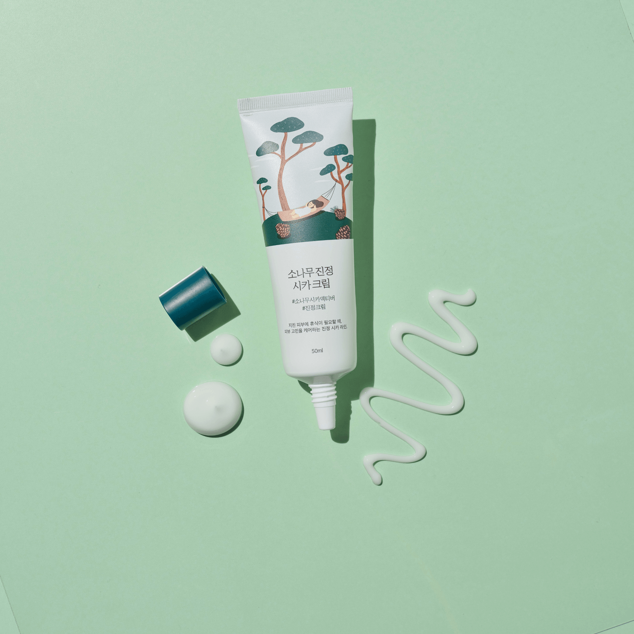 Round Lab Pine Calming Cica Cream 50ml – beruhigende Gel-Creme Kiefer Cica