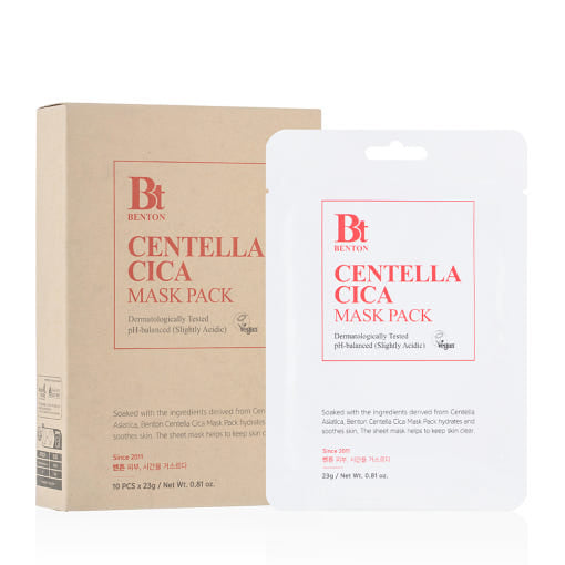 Benton Centella Cica Mask Pack 10er – hypoallergen beruhigend Rötungen