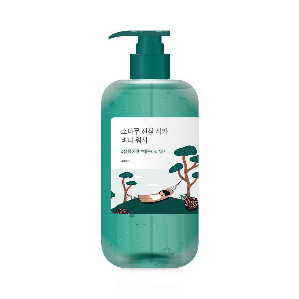 Round Lab Pine Calming Cica Body Wash 400ml – sanftes Duschgel Kiefer Cica AHA BHA