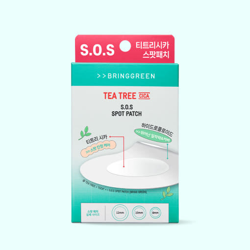 BRINGGREEN Tea Tree Cica SOS Spot Patches 100er – Pickelpatches Teebaum