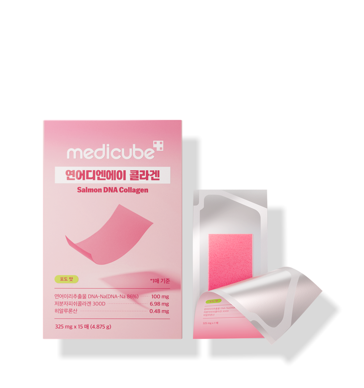 medicube Salmon DNA Collagen PDRN Supplement 325mg x 15 Stück – Hautpflege von innen