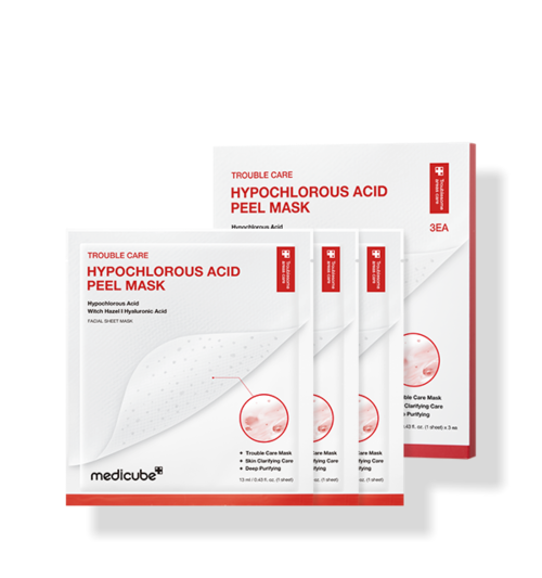 medicube Hypochlorous Acid Peel Mask 13ml x 3 Stück – sanfte Peeling-Tuchmaske Hypochlorsäure