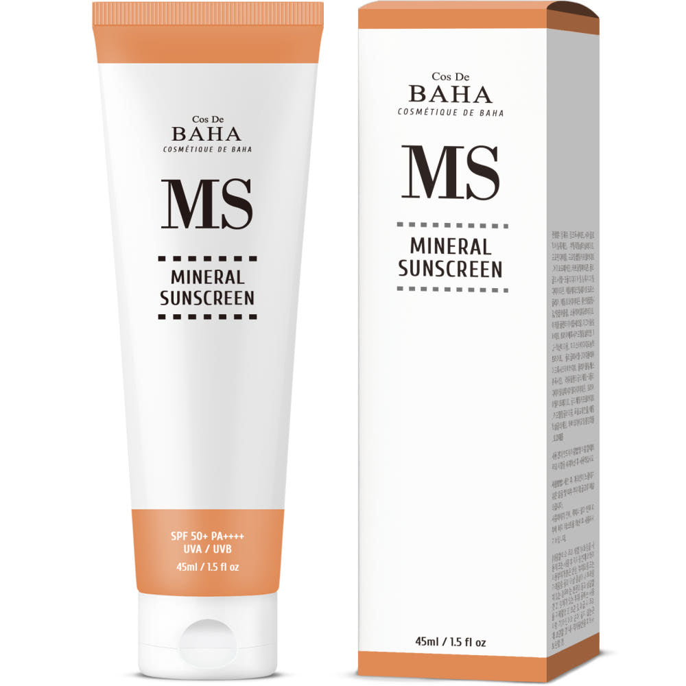Cos De BAHA MS Mineral Sunscreen – physikalischer UV-Filter Textur Anwendung