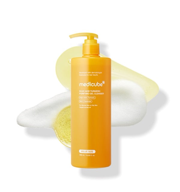 medicube Kojic Acid Turmeric Purifying Gel Cleanser 500ml – aufhellender Gel-Reiniger Kojic Acid