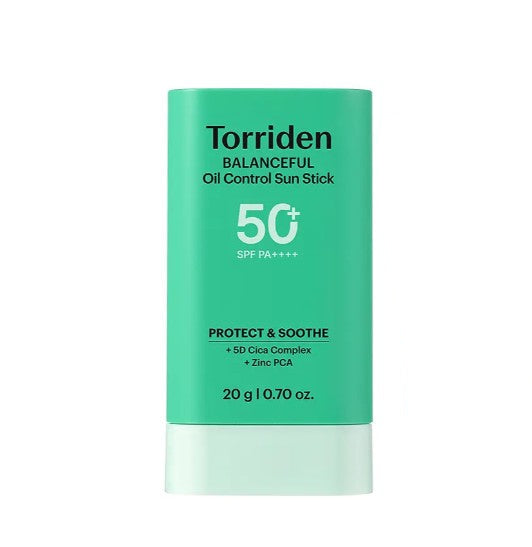 Torriden Balanceful Men Cica Oil Control Sun Stick SPF50+ 20g – mattierender Sonnenschutz Männer